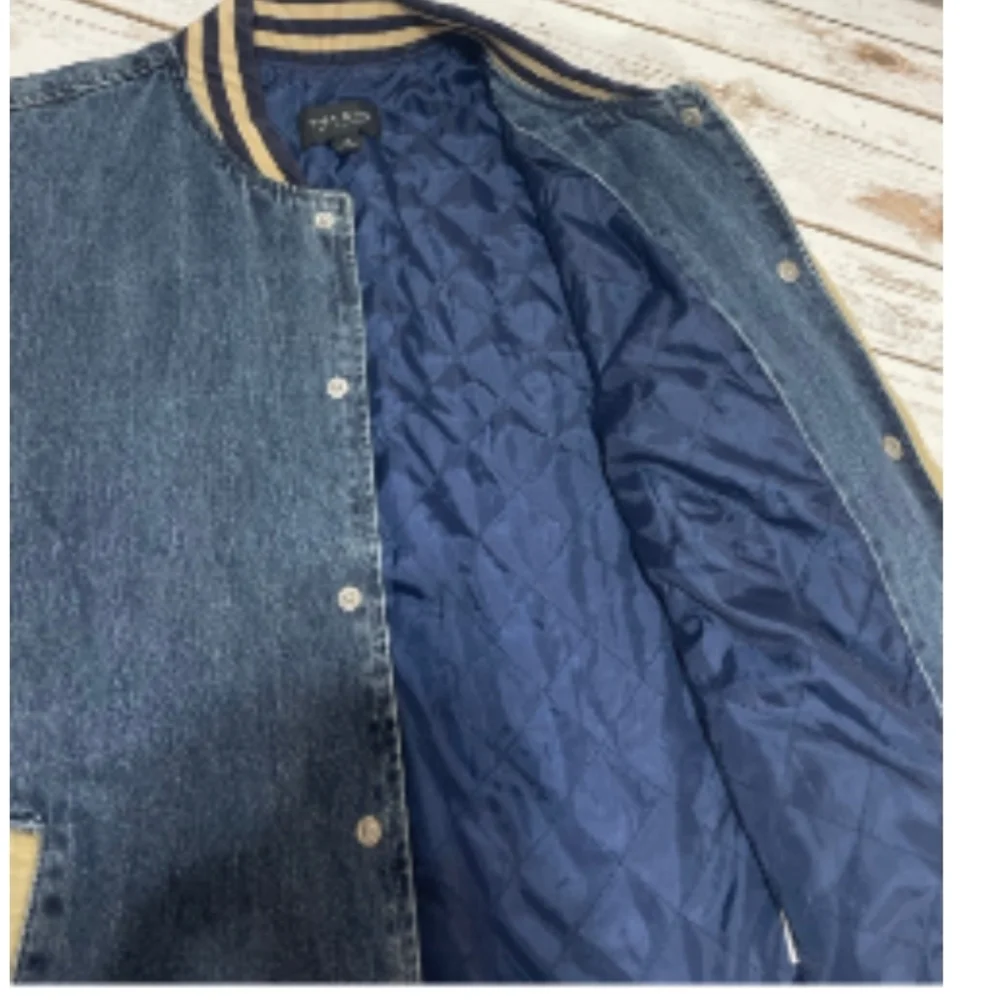 Pacsun Varsity Jacket. Denim and canvas varsity style jacket.  Size Smal… - Picture 4 of 6